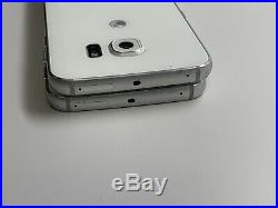 Lot of 2 Samsung Galaxy S6 Edge G925A AT&T 64GB White Smartphones Burn marks