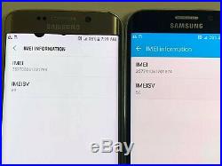 Lot of 2 Samsung Galaxy S6 Edge G925A AT&T Smartphones Parts & Repair As-Is