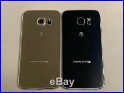 Lot of 2 Samsung Galaxy S6 Edge G925A AT&T Smartphones Parts & Repair As-Is