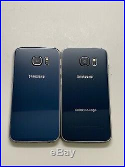 Lot of 2 Samsung Galaxy S6 Edge G925T T-mobile + GSM Unlocked Black Smartphones