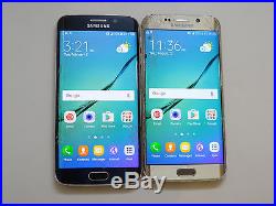 Lot of 2 Samsung Galaxy S6 Edge SM-G925A 32GB AT&T Smartphones PowerOn AS-IS GSM