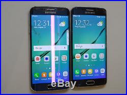 Lot of 2 Samsung Galaxy S6 Edge SM-G925P 32GB Sprint Smartphones Power On AS-IS