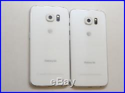 Lot of 2 Samsung Galaxy S6 SM-G920A AT&T Smartphones AS-IS 1 32GB & 1 128GB GSM