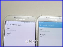 Lot of 2 Samsung Galaxy S6 SM-G920A AT&T Smartphones AS-IS 1 32GB & 1 128GB GSM