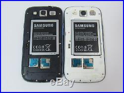 Lot of 2 Samsung Galaxy S III SGH-I747 BLUE/WHITE (AT&T) QC5