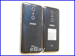 Lot of 2 ZTE Blade X Max Z983 32GB Cricket & GSM Unlocked Smartphones AS-IS GSM#