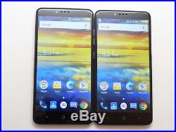 Lot of 2 ZTE ZMax Pro Z981 32GB T-Mobile & GSM Unlocked Smartphones AS-IS GSM