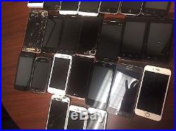Lot of 30 Smartphones (iPhone, LG, Samsung, Motorola, HTC, Alcatel, Kyocera)