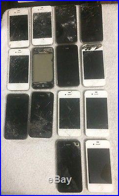 Lot of 33 Assorted Cell Phones AS-IS Broken Parts Repair Samsung, LG, iPhone Etc