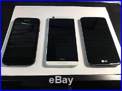 Lot of 3 Boost Mobile Smart Phones Huawei HTC LG