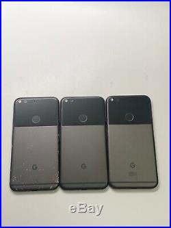 Lot of 3 Google Pixel XL 32GB Unlocked Smartphones As-Is