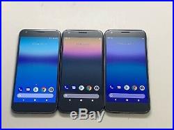 Lot of 3 Google Pixel XL 32GB Unlocked Smartphones As-Is