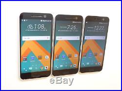 Lot of 3 HTC 10 2PS6500 T-Mobile 32GB Smartphones AS-IS GSM