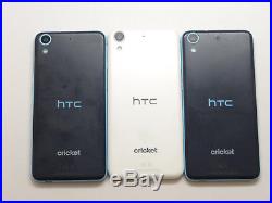 Lot of 3 HTC Desire 626s & 625 Cricket Smartphones GSM AS-IS