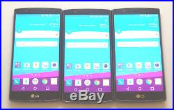 Lot of 3 LG G4 H811 Metallic Silver T-Mobile & GSM Unlocked Smartphones AS-IS