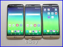 Lot of 3 LG G5 H830 T-Mobile 32GB Gold Smartphones AS-IS GSM