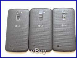 Lot of 3 LG K10 K420PR 8GB Claro Smartphones Good Charger Ports AS-IS GSM