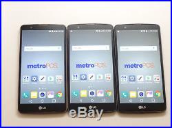 Lot of 3 LG Stylo 2 Plus MS550 Metro PCS Smartphones AS-IS GSM