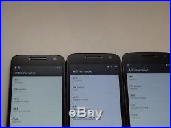 Lot of 3 Motorola Moto G4 Play XT1607 Verizon & GSM Unlocked Smartphones AS-IS