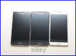 Lot of 3 Samsung Galaxy Note 4 N910T T-mobile 32GB Smartphones AS-IS