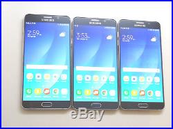 Lot of 3 Samsung Galaxy Note 5 SM-N920V Verizon Unlocked Smartphones AS-IS GSM