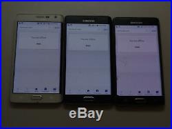 Lot of 3 Samsung Galaxy Note Edge SM-N915A AT&T 32GB Smartphones AS-IS Parts GSM