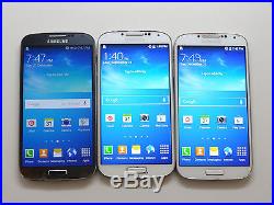 Lot of 3 Samsung Galaxy S4 SCH-i545L Unknown Carrier Smartphones As-Is