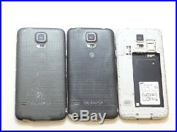 Lot of 3 Samsung Galaxy S5 SM-G900A 16GB AT&T Smartphones AS-IS GSM Parts $