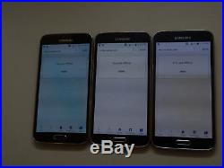 Lot of 3 Samsung Galaxy S5 SM-G900T T-Mobile & GSM Unlocked Smartphones AS-IS