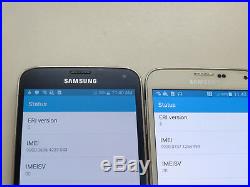 Lot of 3 Samsung Galaxy S5 SM-G900V Verizon GSM Unlocked Smartphones AS-IS Parts