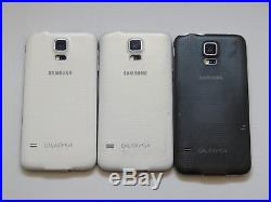 Lot of 3 Samsung Galaxy S5 T-Mobile SM-G900T 16GB Smartphones AS-IS GSM