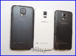 Lot of 3 Samsung Galaxy S5 T-Mobile Smartphones Power On AS-IS GSM #