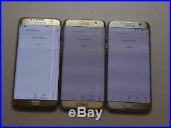 Lot of 3 Samsung Galaxy S7 Edge SM-G935T T-Mobile Smartphones AS-IS GSM