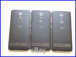 Lot of 3 ZTE ZMax Pro Z981 32GB T-Mobile & GSM Unlocked Smartphones AS-IS GSM #