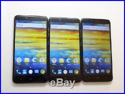 Lot of 3 ZTE ZMax Pro Z981 32GB T-Mobile Smartphones AS-IS GSM