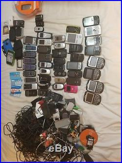 Lot of 40+ Cell Phones For Parts And Chargers, Tools, Etc CHEAP