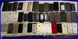 Lot of 44 Sansung, LG, Iphone and misc phones for parts or repair