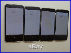 Lot of 4 Alcatel OneTouch IDOL 4S OT-6071W T-Mobile Unlocked Smartphones AS-IS