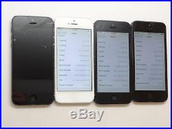 Lot of 4 Apple iPhone 5 A1428 16GB T-Mobile Smartphones 3 Power On AS-IS GSM