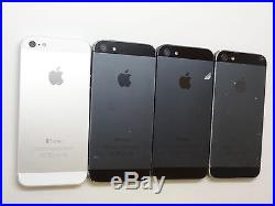 Lot of 4 Apple iPhone 5 A1428 AT&T 16GB Smartphones Power On AS-IS GSM
