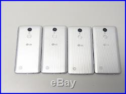 Lot of 4 LG Aristo MS210 16GB Silver Metro PCS Smartphones AS-IS GSM