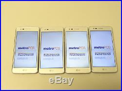 Lot of 4 LG Aristo MS210 16GB Silver Metro PCS Smartphones AS-IS GSM