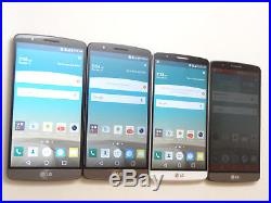 Lot of 4 LG G3 D851 T-Mobile Smartphones AS-IS GSM