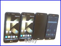 Lot of 4 LG K20 Plus TP260 T-Mobile 32GB Smartphones 1 Unlocked 3 Power On AS-IS