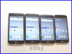 Lot of 4 LG K7 MS330 MetroPCS & GSM Unlocked 8GB Smartphones AS-IS