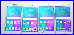 Lot of 4 Samsung Galaxy A7 16GB GSM Unlocked White SM-A700L Smartphones AS-IS
