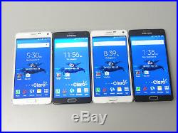 Lot of 4 Samsung Galaxy Note 4 Claro SM-N910W8 Smartphone GSM As-Is