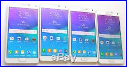 Lot of 4 Samsung Galaxy Note 4 SM-N910T T-Mobile GSM Unlocked Smartphones AS-IS