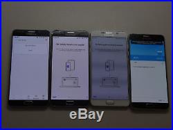 Lot of 4 Samsung Galaxy Note 5 SM-N920A AT&T Smartphones AS-IS GSM