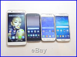 Lot of 4 Unlocked SmartphonesMixed Models AS-IS GSM